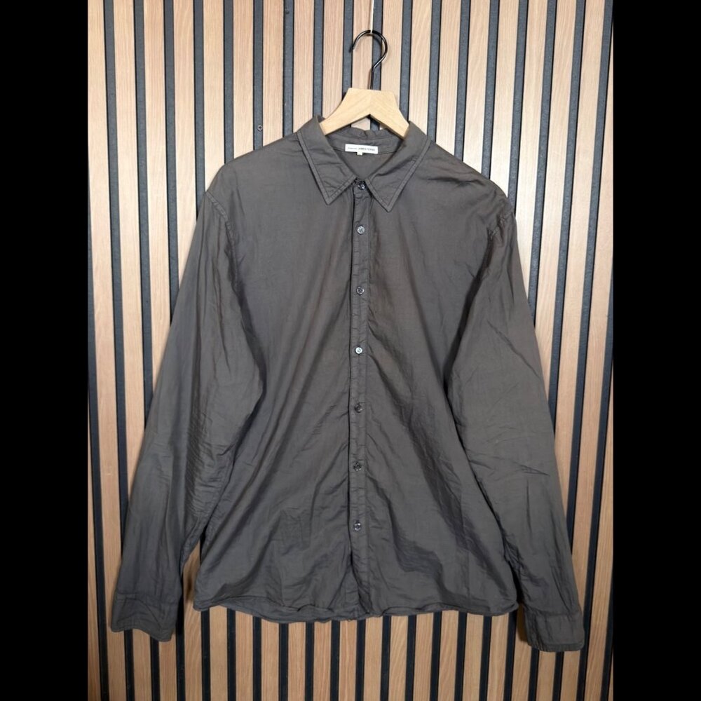James Perse Shirt 4 / US XL Gray Long Sleeve Button Down Collared 100% Cotton